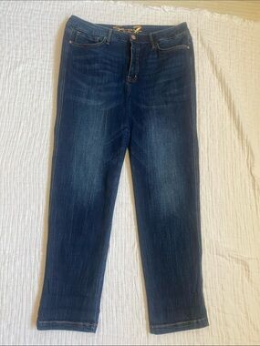 SEVEN 7 Women's Straight Leg Dark Blue Jeans